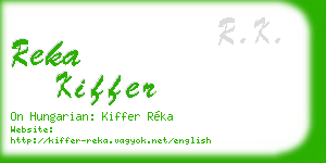 reka kiffer business card